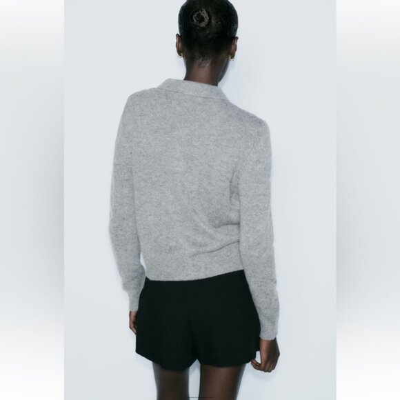 ZARA BOW-SHAPED BUTTON KNIT CARDIGAN - Picture 3 of 7